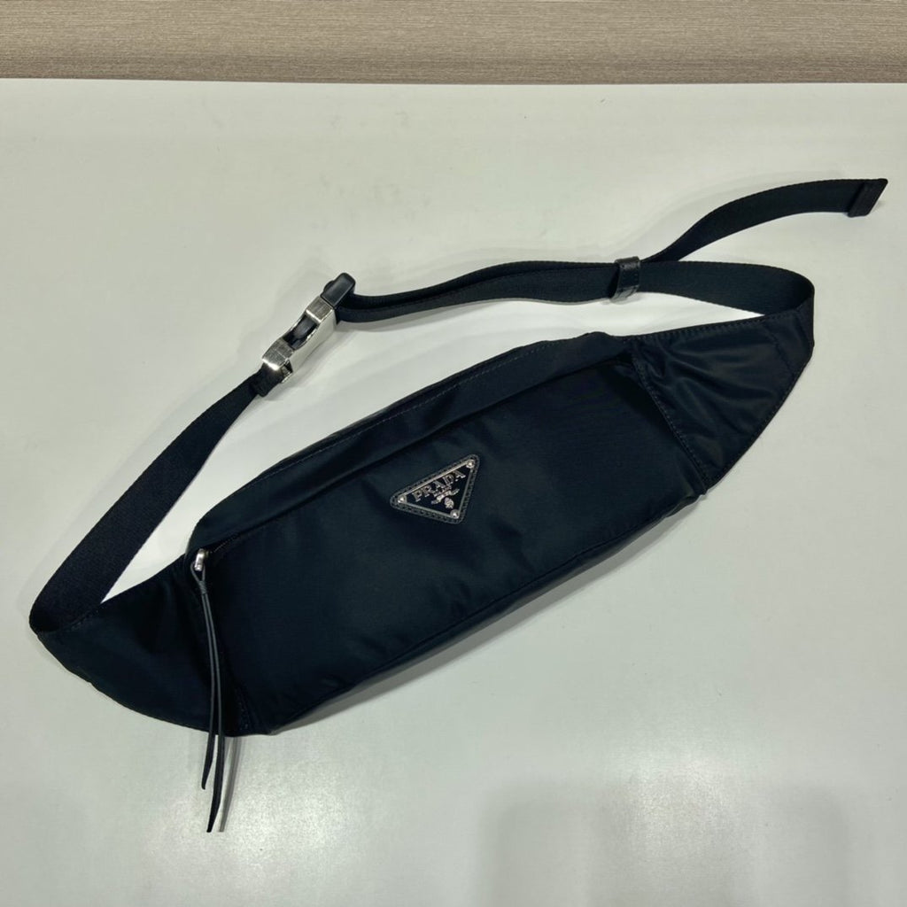 Prada Re-Nylon And Saffiano Belt Bag Black For Women, Women’s Bags 10.2in/26cm