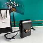 Gucci Horsebit 1955 Mini Black Bag 17cm