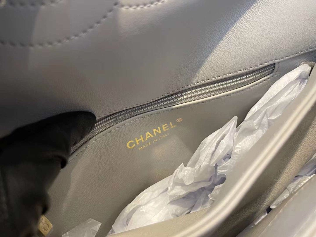 Chanel Classic Flap Bag 25cm Grey