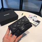 Chanel Co-Co Mini Wallet Gold Hardware 12cm Black