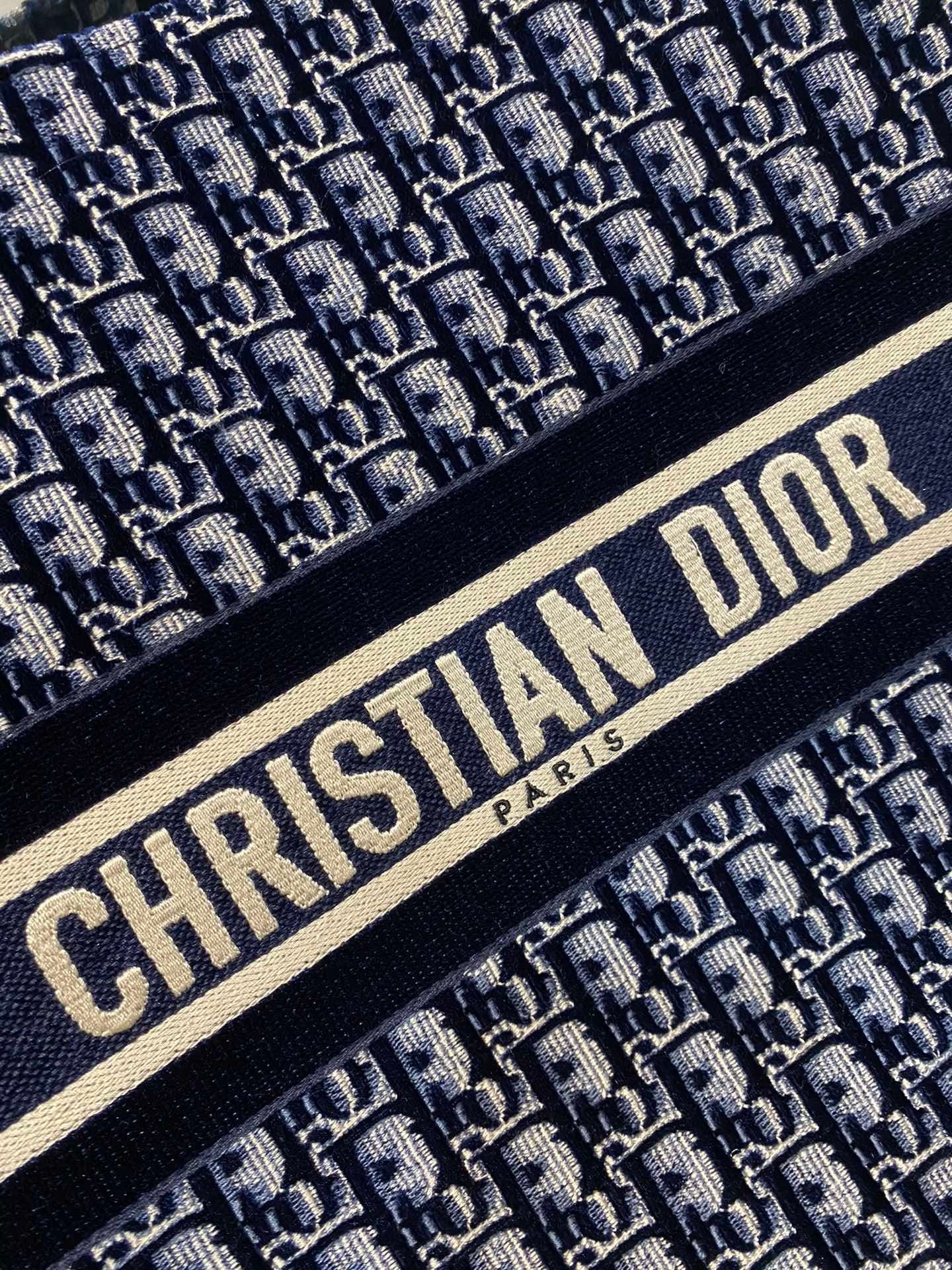 Christian Dior Blue Large Handle Bag 42cm