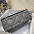Christian Dior Medium Caro Bag 25cm Dark Grey