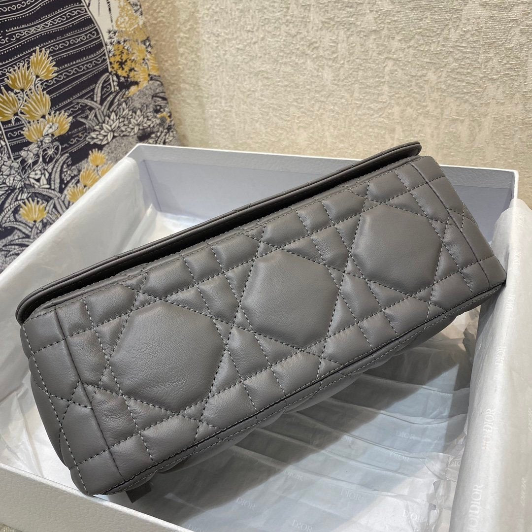 Christian Dior Medium Caro Bag 25cm Dark Grey