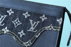Louis Vuitton Pochette Voyage MM Monogram Drip Black By Nigo For Pre-Spring, Men’s Travel Accessories 27cm LV M45961
