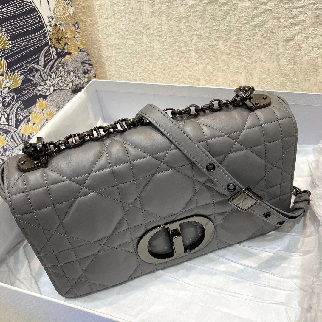 Christian Dior Medium Caro Bag 25cm Dark Grey