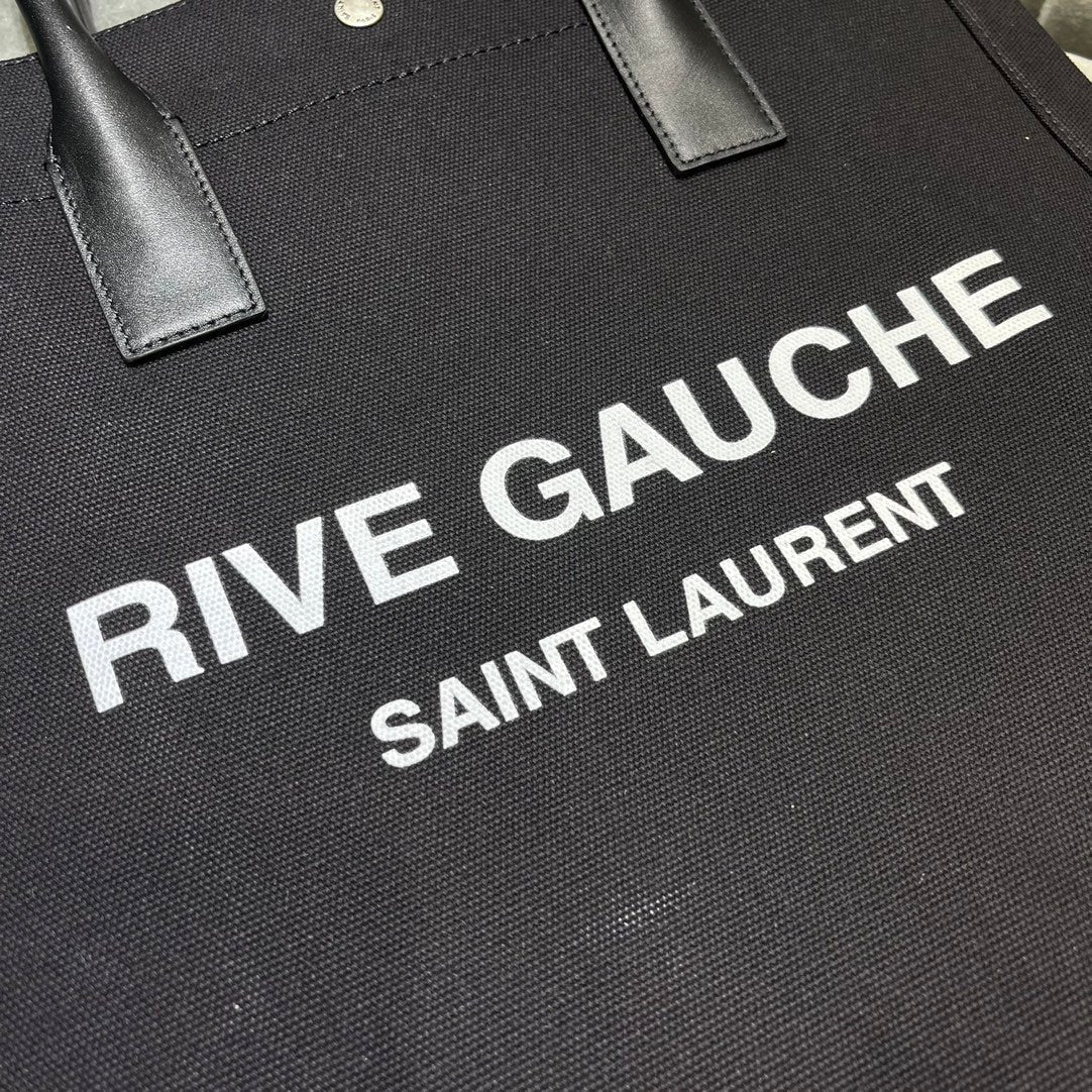 Saint Laurent Rive Gauche North/South Tote Bag In Printed Linen For Women 39cm YSL 63253996N9E1070