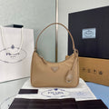 Prada Re-Edition 2005 Saffiano Leather Bag Beige For Women, Women’s Bags 8.6in/22cm