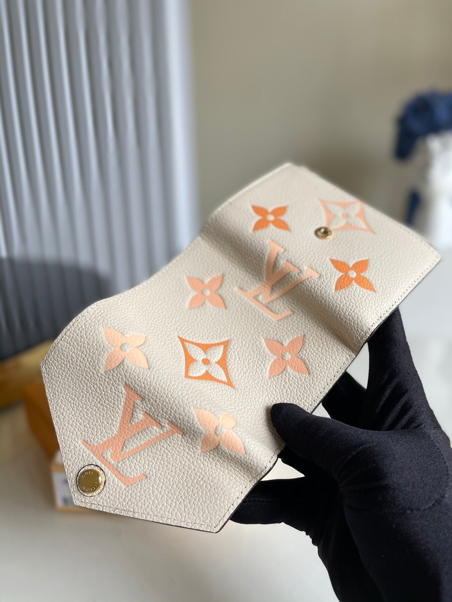 Louis Vuitton Monogram Empreinte Wallet 12cm Cream