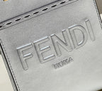 Fendi Mini Sunshine Shopper 18cm Silver