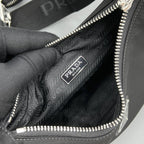 Prada System Nappa Patchwork Shoulder Bag Black For Women, Women’s Bags 9.4in/24cm