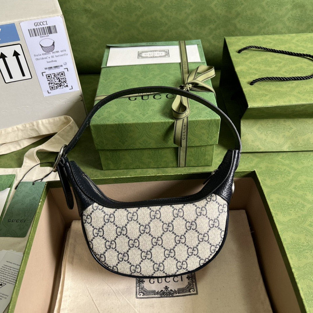 Gucci Ophidia GG Mini Bag Beige And Blue GG Supreme Canvas For Women 7.9in/20cm