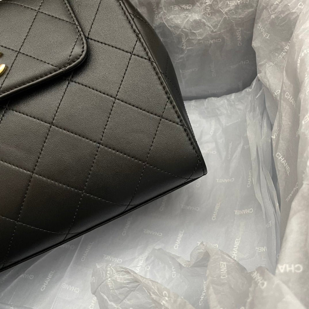 Chanel Co Co Shoulder Flap Bag 29cm Black