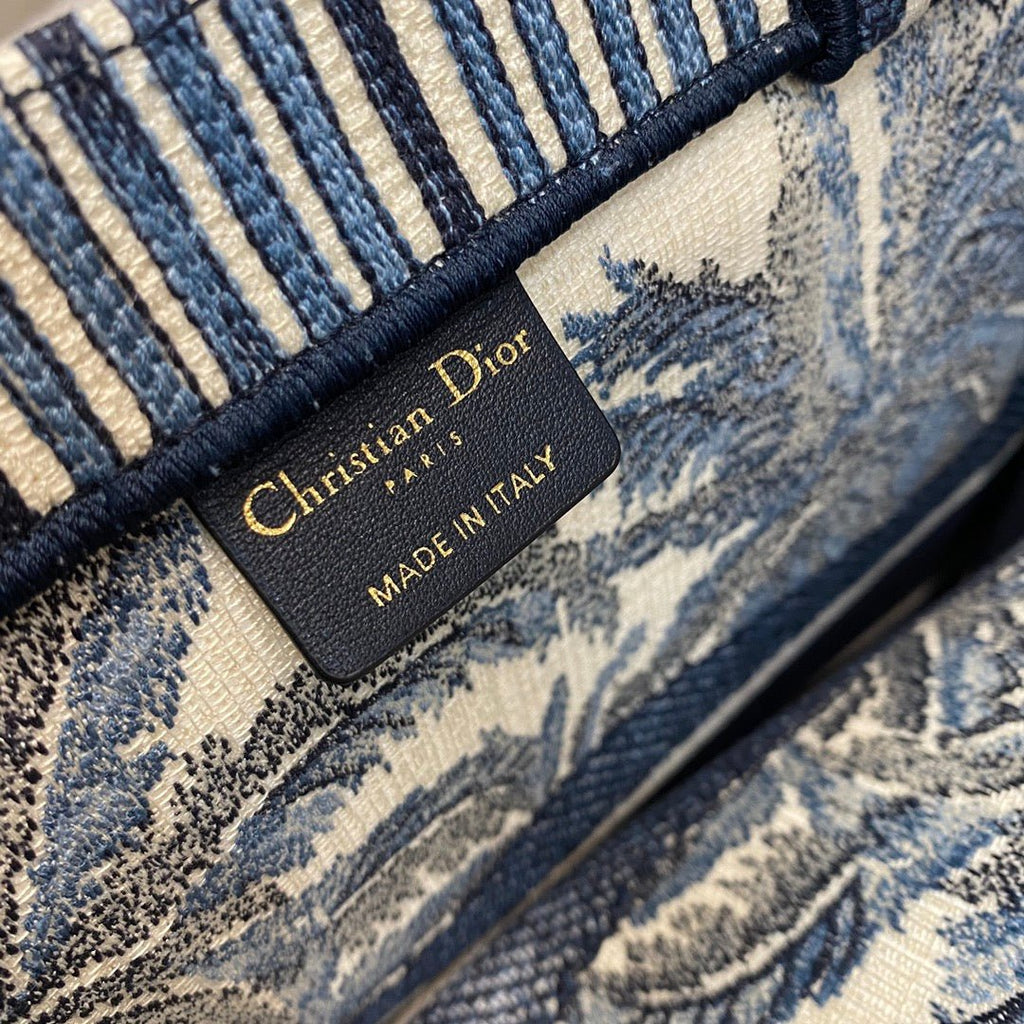 Christian Dior Book Tote Blue Bag 42cm
