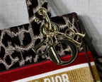 Christian Dior Medium Lady D-Lite Bag 24cm Leopard Brown