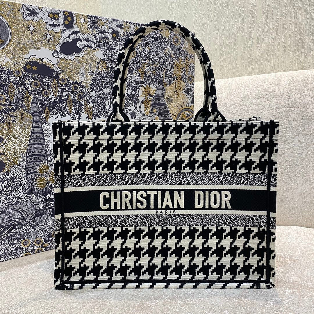 Christina Dior Medium Book Tote Bag 36cm Black