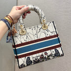 Christian Dior Medium Lady D-Lite Bag 24cm White