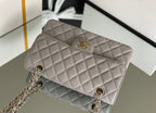 Chanel Classic Flapbag Gold Hardware 26cm Grey