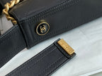 Chanel Co-Co Shoulder Bag With Gold Hardware Chain 29cm Black