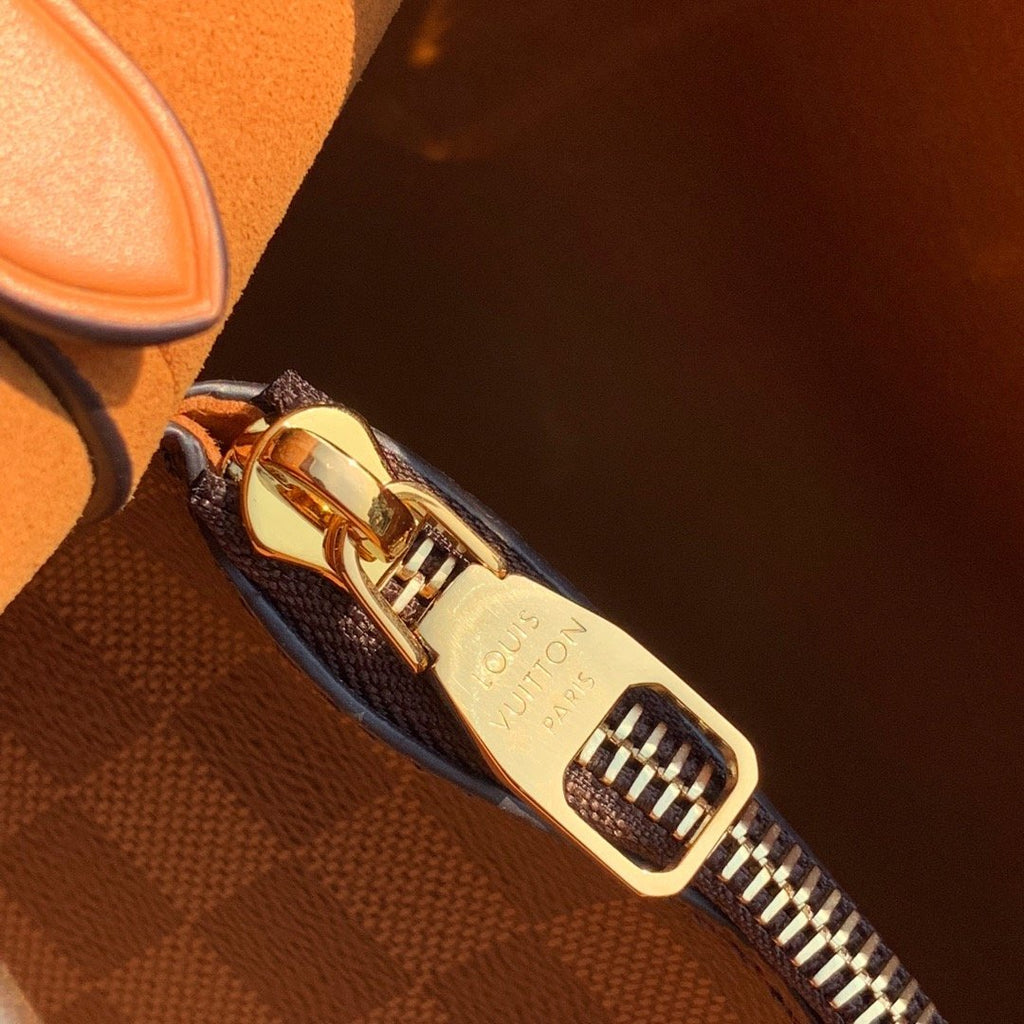 Louis Vuitton NeoNoe Bucket Bag MM Damier Azur Canvas Spring/Summer Collection N50042 Orange