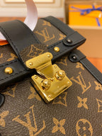 Louis Vuitton Vertical Trunk Pochette Monogram Reverse 18cm Black