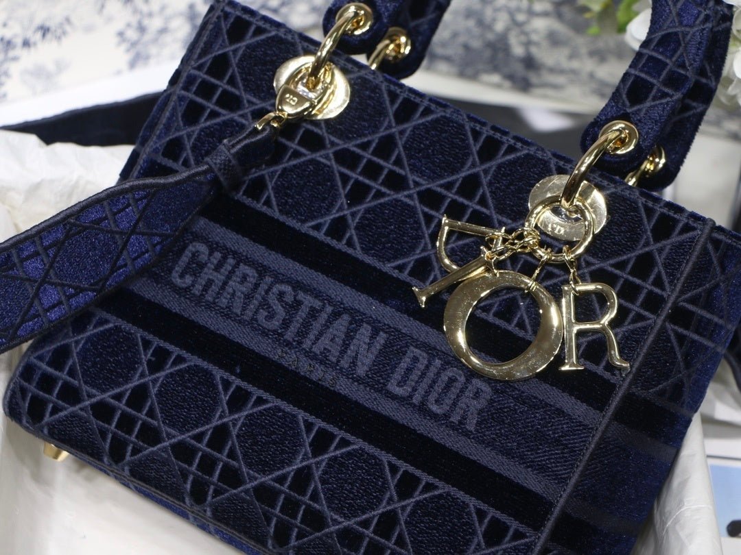 Christian Dior Blue Handle Bag 24cm