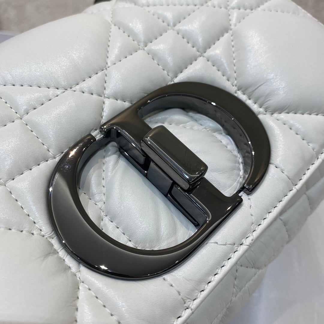 Christian Dior Mini Caro Bag 20cm White