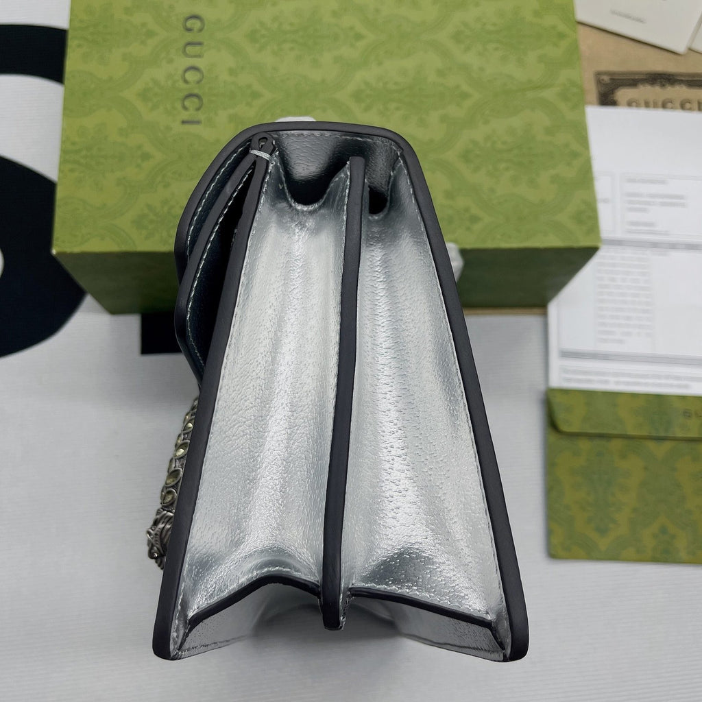 Gucci Dionysus Small Shoulder Bag Silver For Women, Women’s Bags 10in/26cm GG