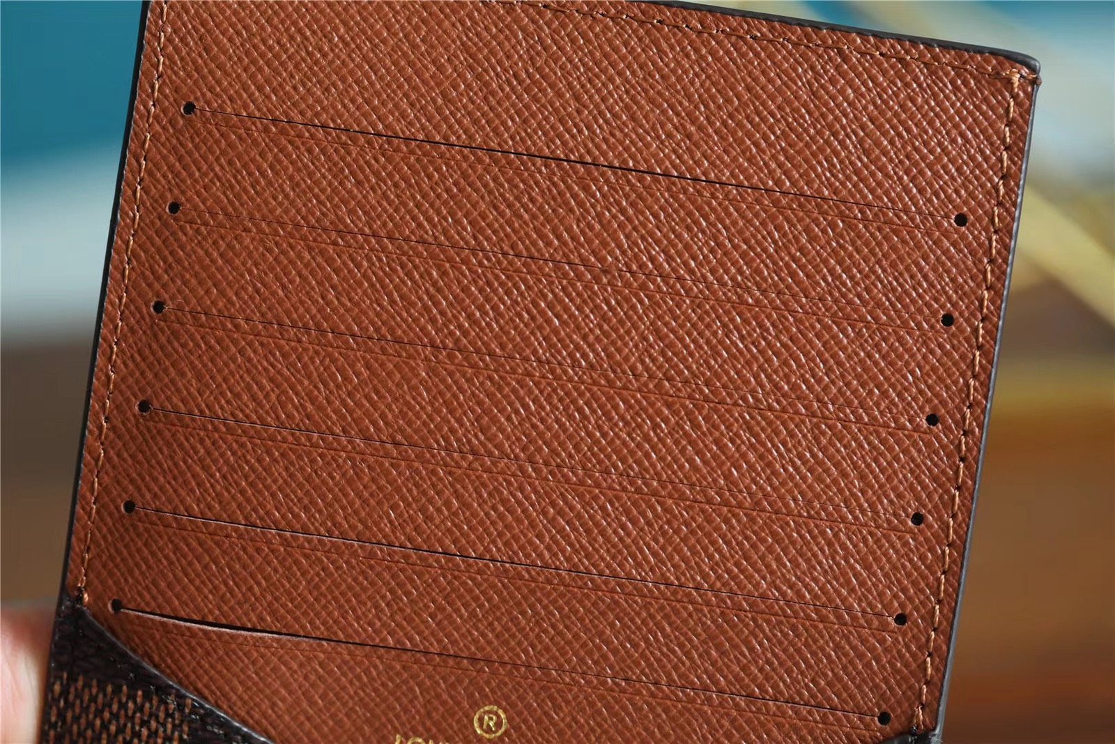 Louis Vuitton ID Card Holder Damier Graphite Canvas Brown For Men, Men’s Wallet 13cm LV N60378