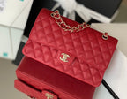 Chanel Classic Flapbag Gold Hardware 26cm Red