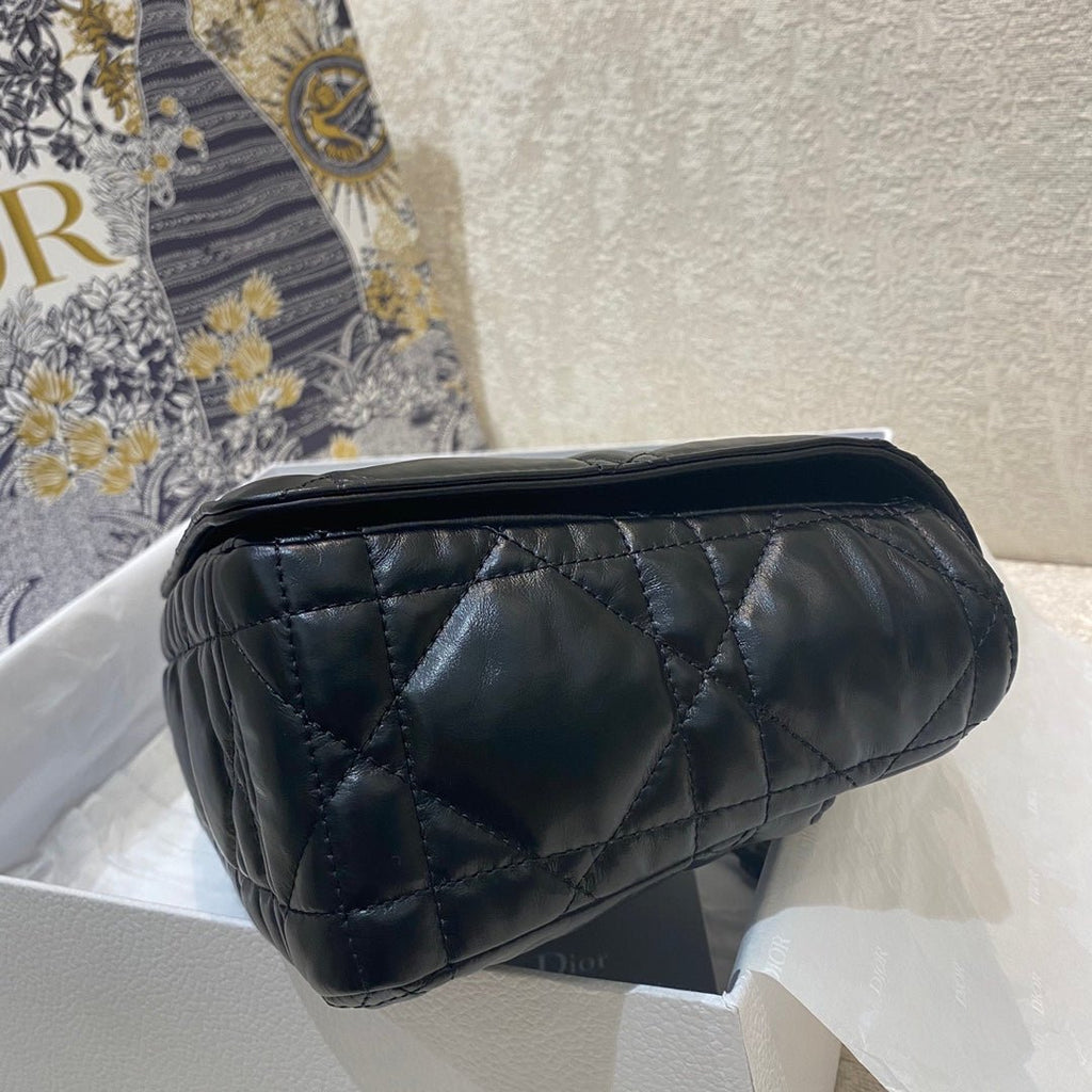 Christian Dior Large Caro Bag 28cm Black