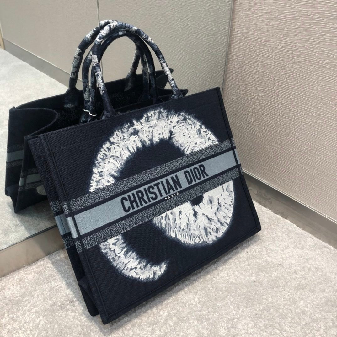 Christina Dior Book Tote Black Bag 42 cm