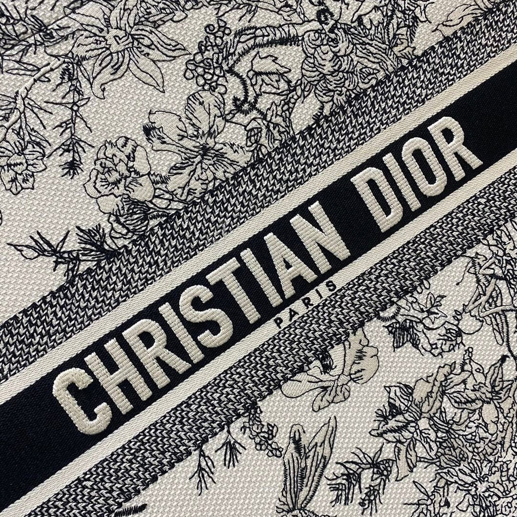 Christina Dior Book Tote Bag 42cm Black/White