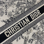 Christina Dior Book Tote Bag 42cm Black/White