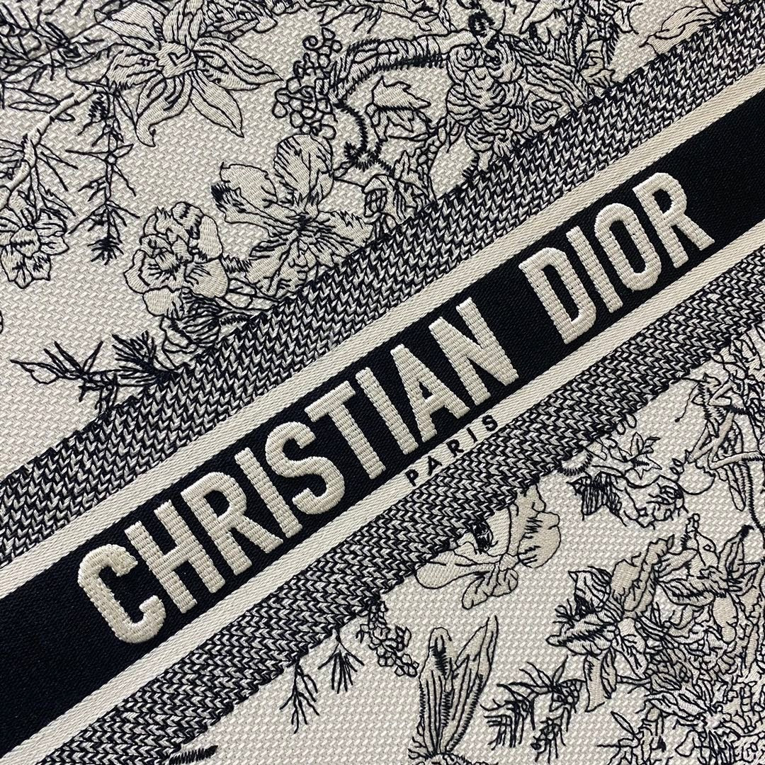 Christina Dior Book Tote Bag 42cm Black/White