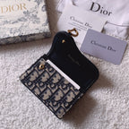 Christian Dior Oblique Saddle Begie Wallet 11cm