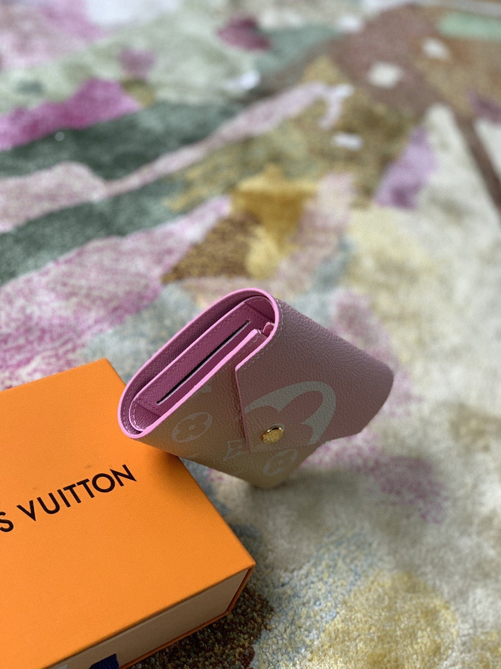 Louis Vuitton Monogram Empreinte Wallet 12cm Pink