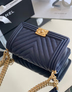 Chanel Medium Classic Flapbag 25cm Dark Blue