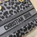 Christian Dior Medium Lady D-Lite Bag 24cm Leopard