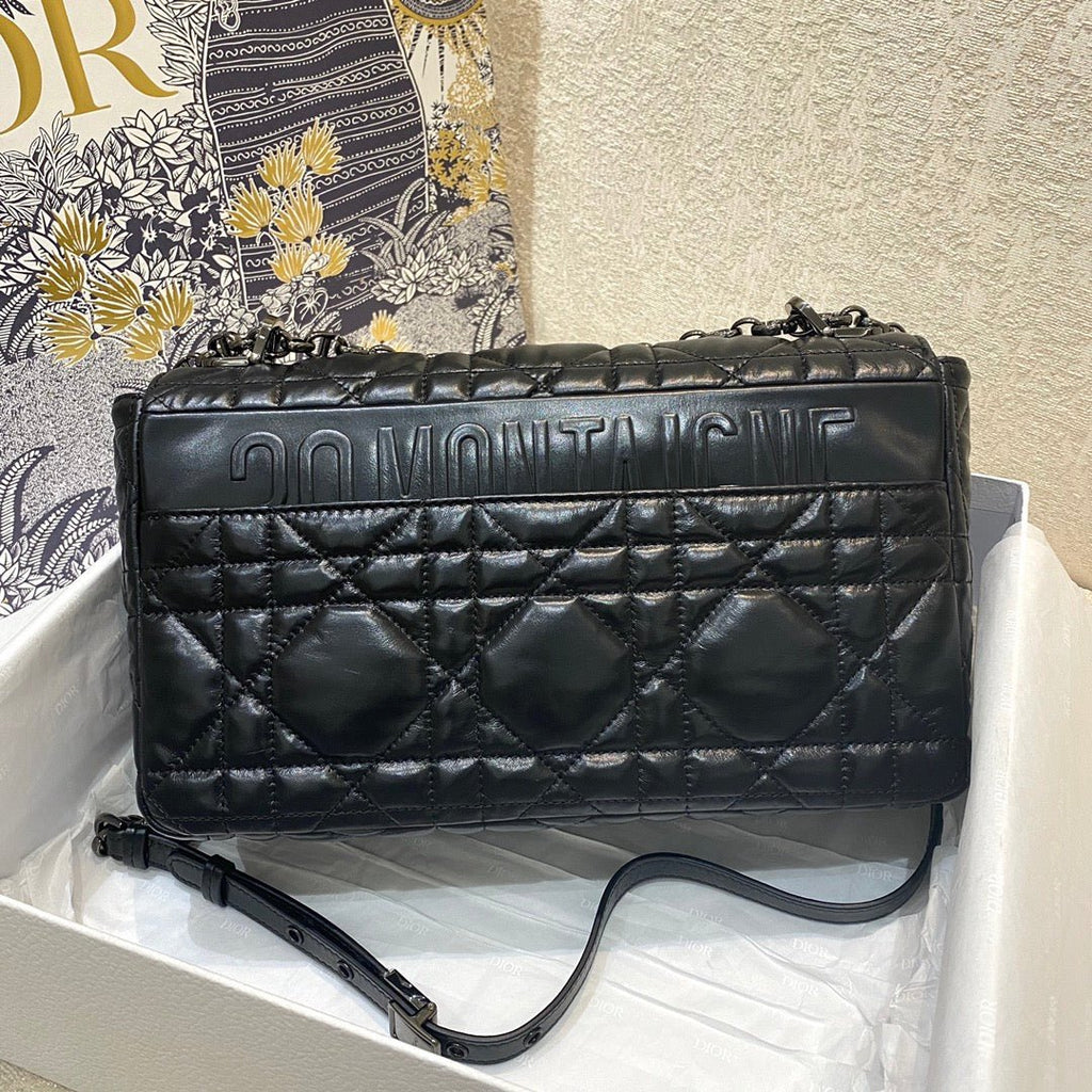 Christian Dior Large Caro Bag 28cm Black