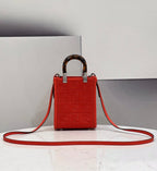 Fendi Mini Sunshine Shopper 18cm Red