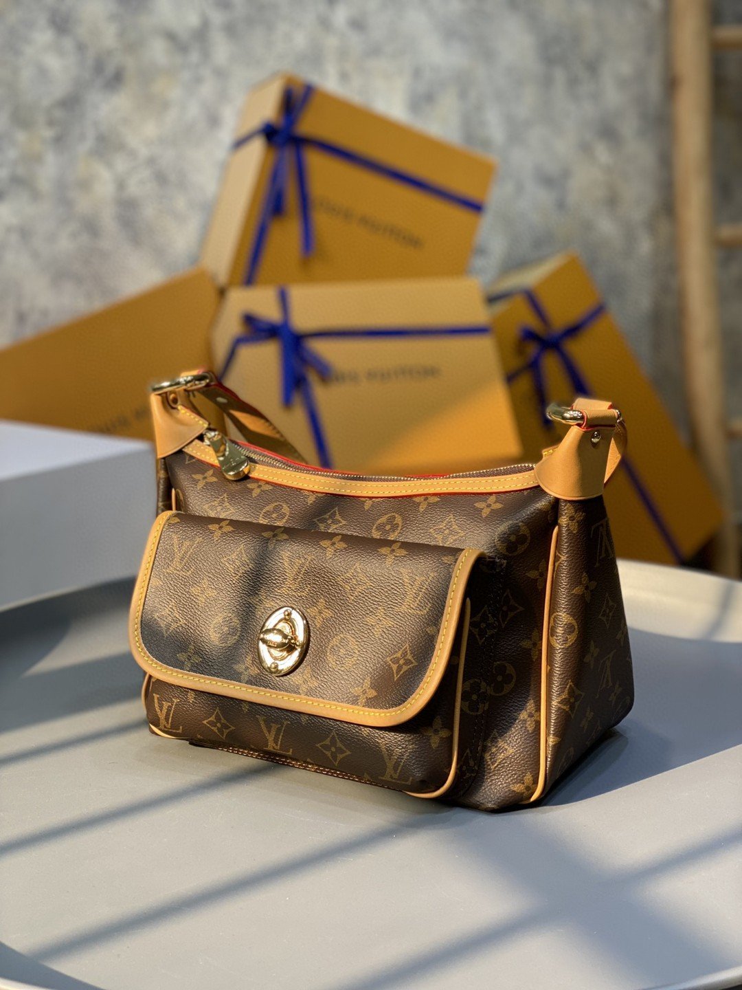 Louis Vuitton Tikal GM Monogram Canvas For Women, Women’s Handbags, Shoulder Bags 30cm LV M40077