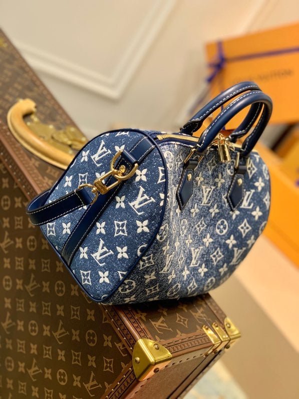 Louis Vuitton The Speedy Bandoulière 25 Navy Blue 25cm
