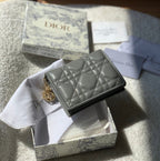 Mini Lady Dior Black Wallet 11cm