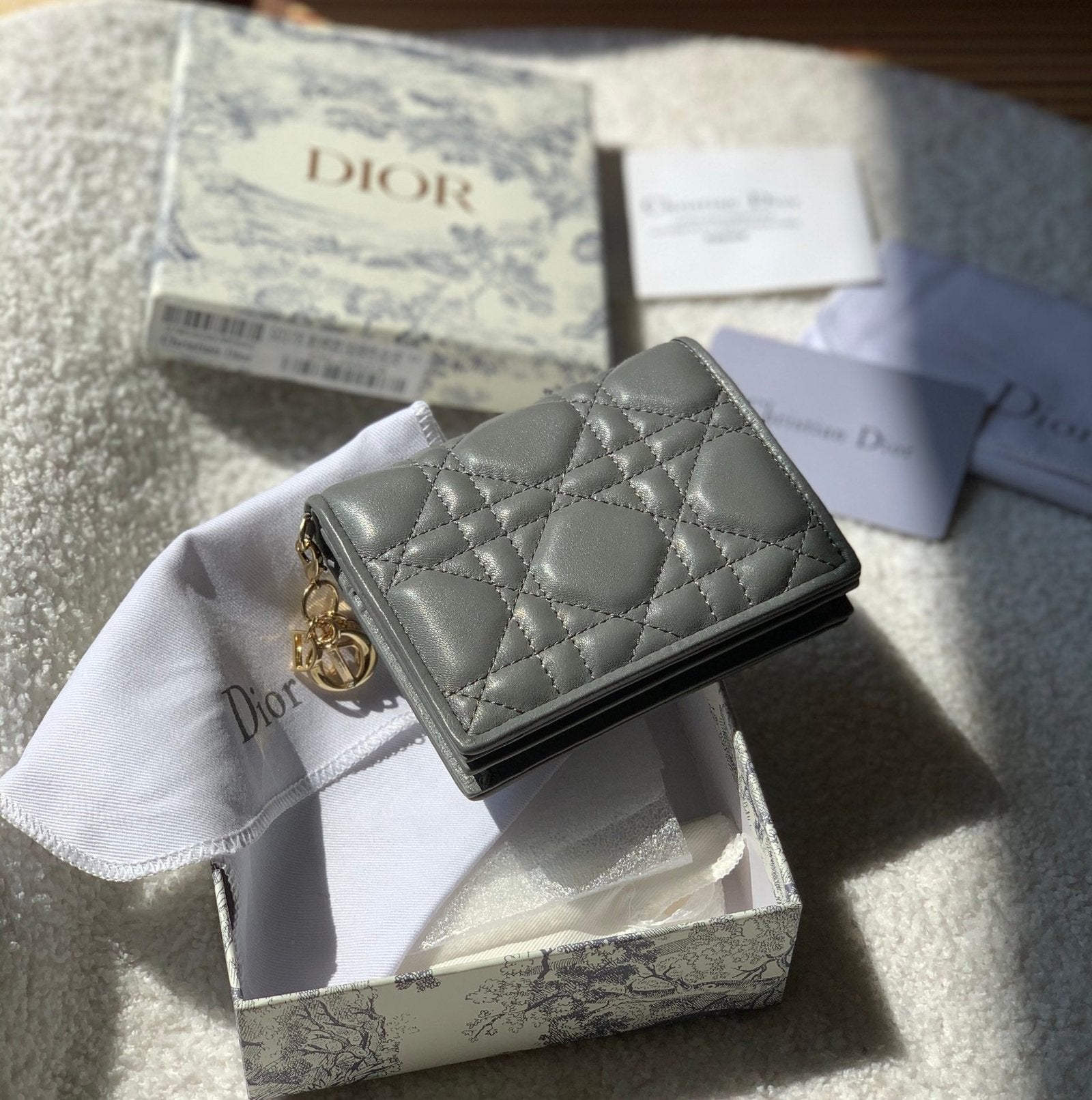 Mini Lady Dior Black Wallet 11cm