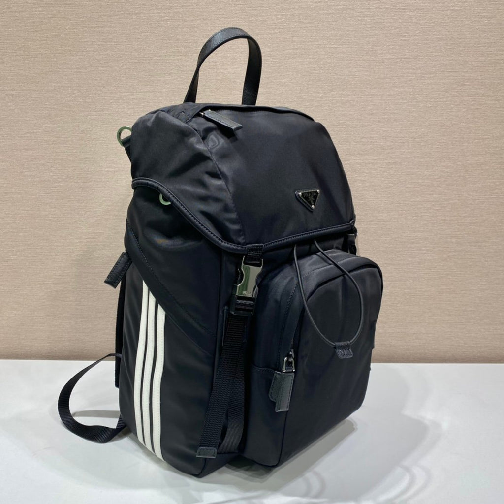 Prada x Adidas Re-Nylon And Saffiano Backpack Black For Women, Women’s Bags 17.7in/45cm – Vipfasbags
