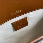 Gucci Horsebit 1955 GG Mini Bag Brown For Women, Women’s Bags 8in/21cm