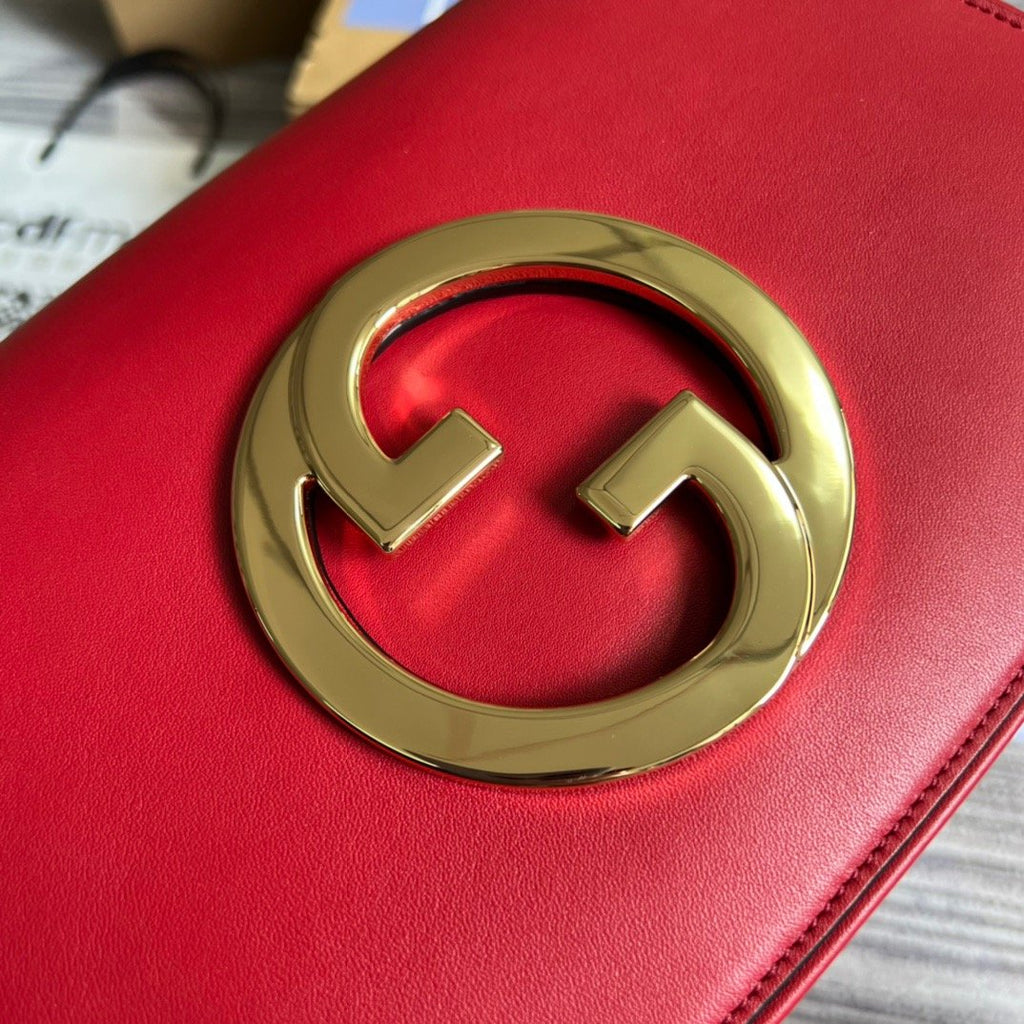 Gucci Blondie Shoulder Bag Red For Women, Women’s Bags 11in/28cm