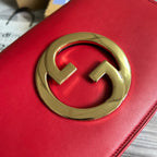 Gucci Blondie Shoulder Bag Red For Women, Women’s Bags 11in/28cm