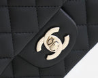 Chanel Mini Flapbag With Top Handle AS2431 20cm Black