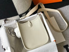 Hermes Evelyne 16 Amazone Bag Beige With Silver-Toned Hardware For Women, Women’s Shoulder And Crossbody Bags 6.3in/16cm